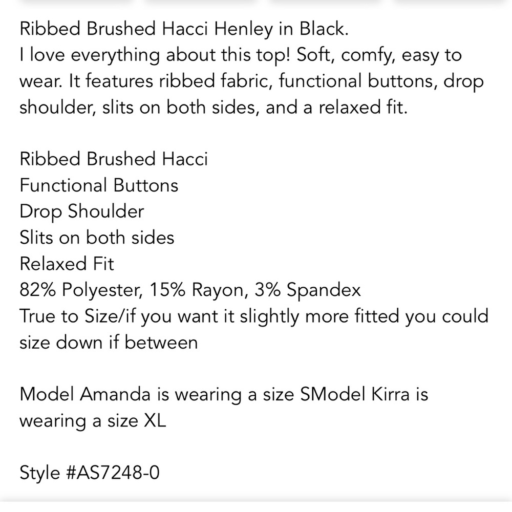 Ribbed Brushed Hacci Henley View 3